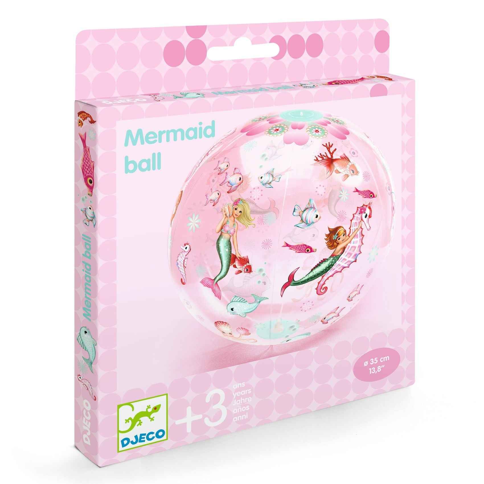 Djeco opblaasbare bal Zeemeerminnen 35cm