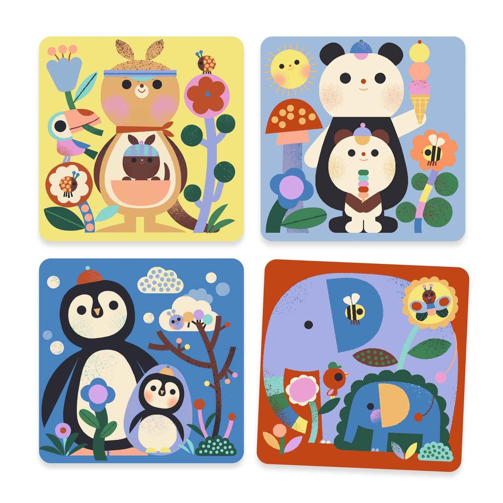 Djeco | Magical Coloring Peekaboo! Animal Babies From All Over The World
