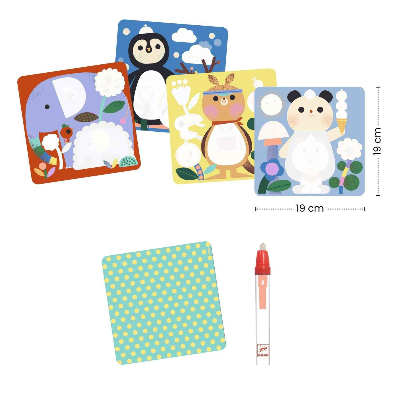 Djeco | Magical Coloring Peekaboo! Baby Animals From All Over the World
