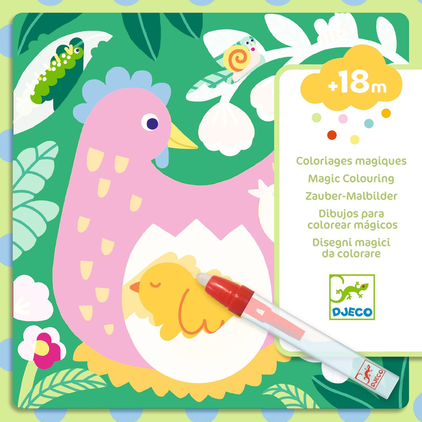 Djeco | Magisch Inkleuren Kiekeboe! Babydieren Uit De Tuin