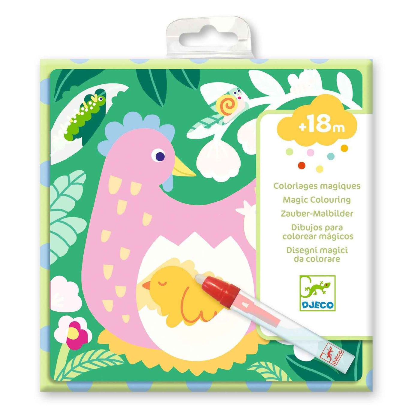 Djeco | Magic Coloring Peekaboo! Baby Animals from the Garden