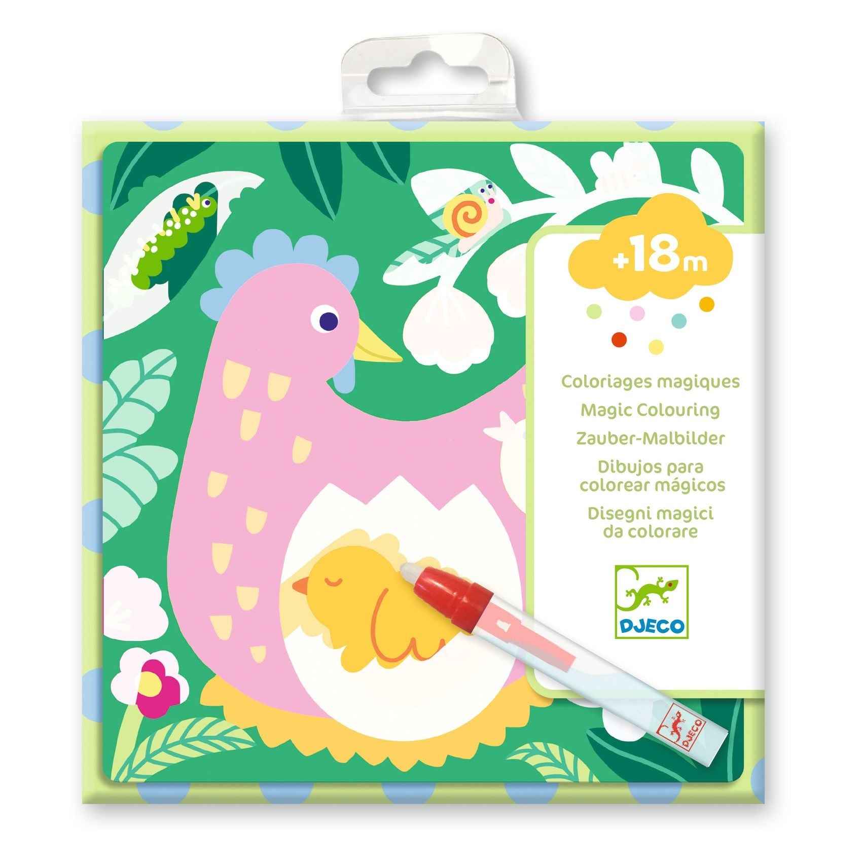 Djeco | Magic Coloring Peekaboo! Baby Animals from the Garden