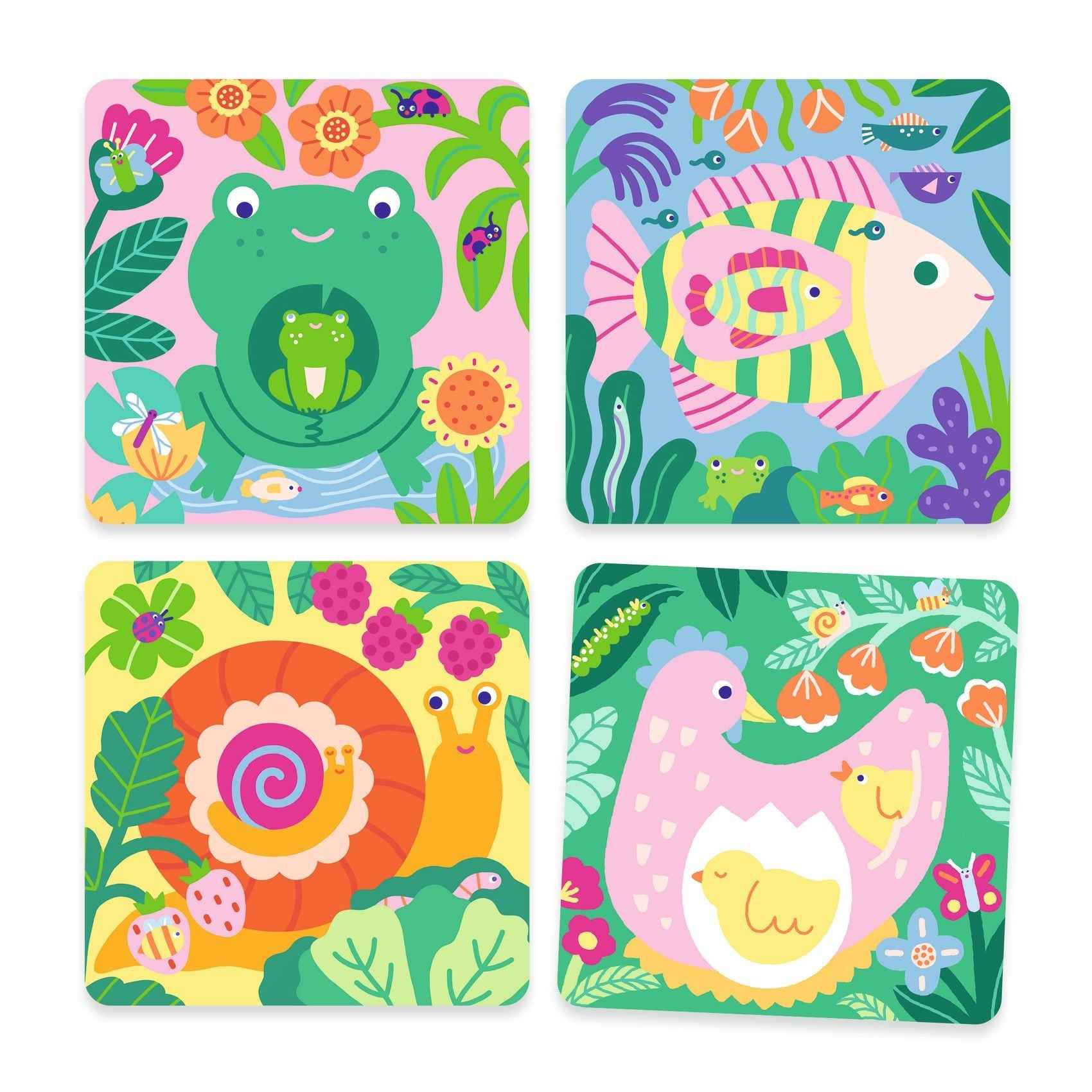Djeco | Magical Colouring Kiekeboe! Baby Animals from the Garden