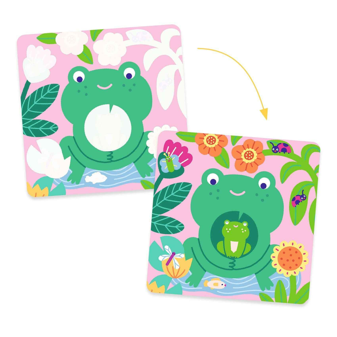 Djeco | Magic Coloring Peekaboo! Baby Animals from the Garden