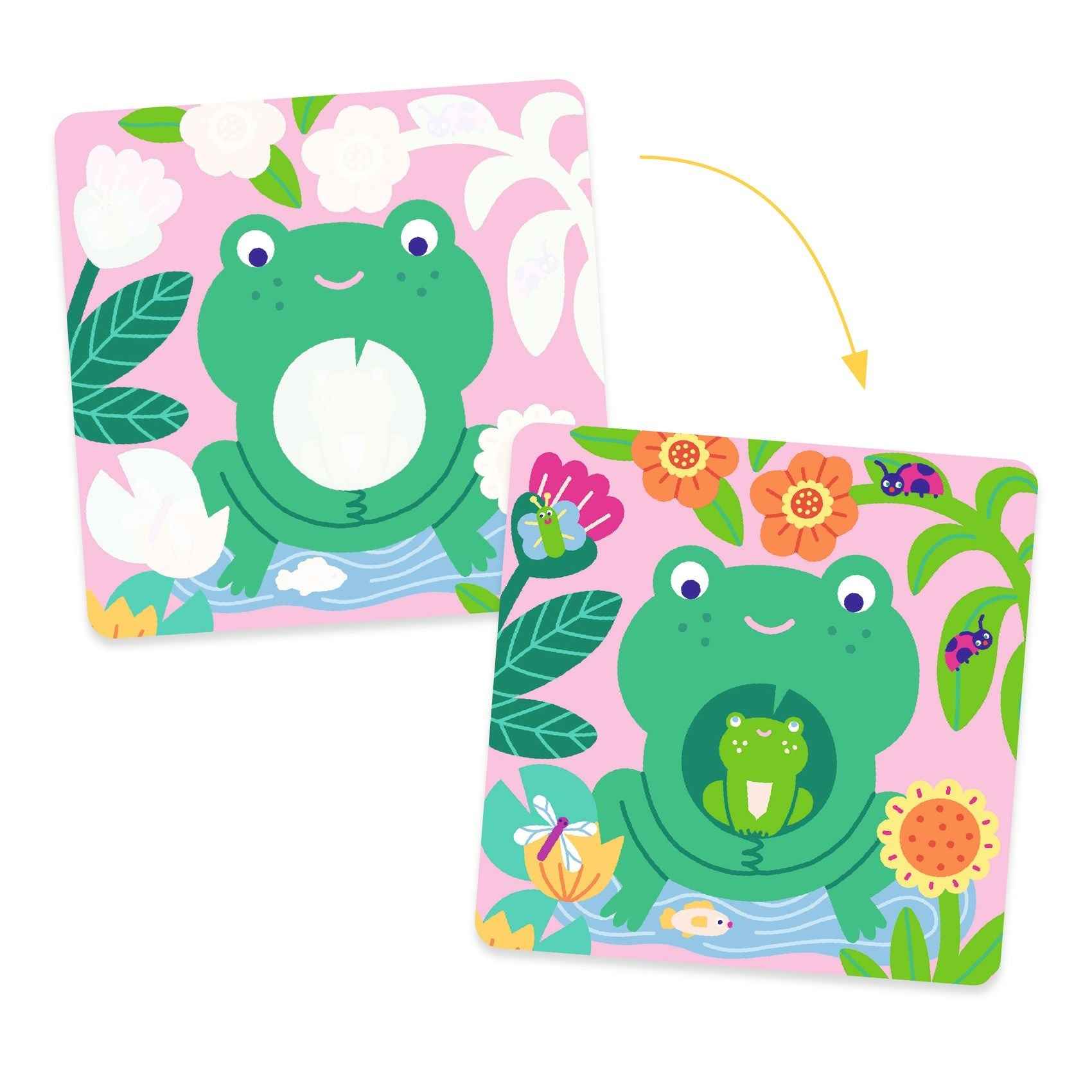Djeco | Magic Coloring Peekaboo! Baby Animals from the Garden