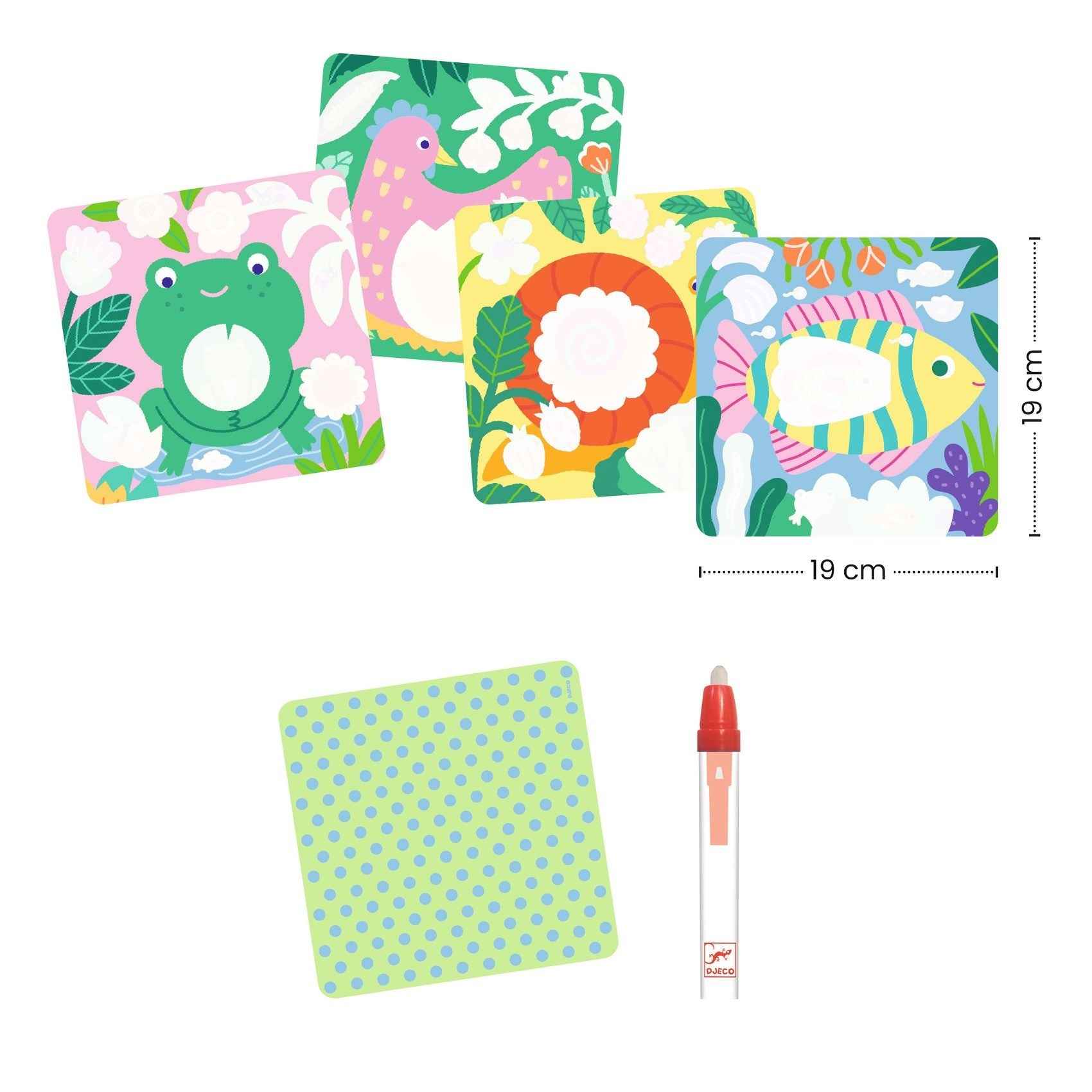 Djeco | Magical Coloring Kiekeboe! Baby Animals from the Garden