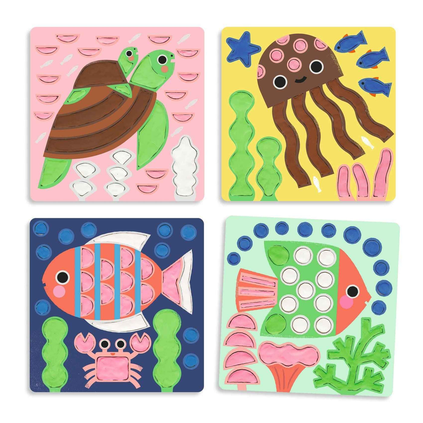 Djeco | Coloring with Air-Drying Clay: Mischievous Sea Creatures