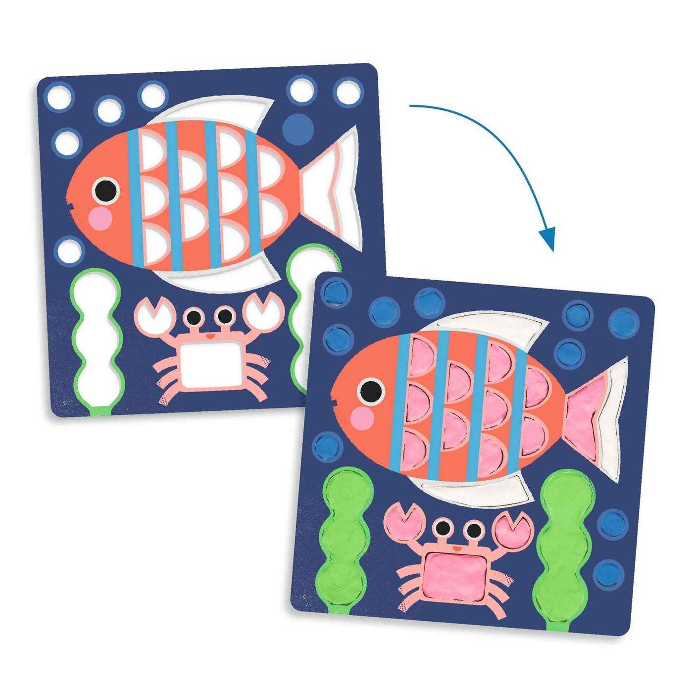 Djeco | Coloring with Air-Drying Clay Naughty Sea Creatures