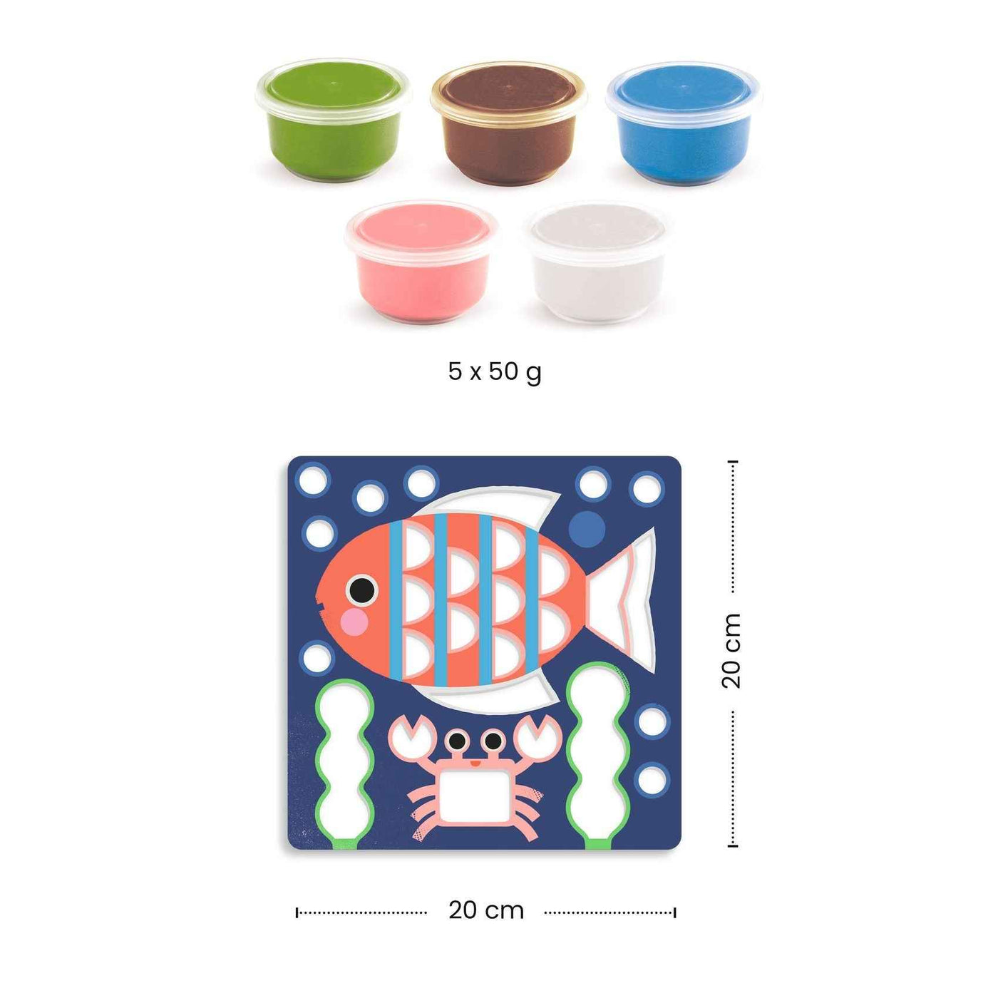 Djeco | Colouring with Air-Drying Clay: Mischievous Sea Creatures