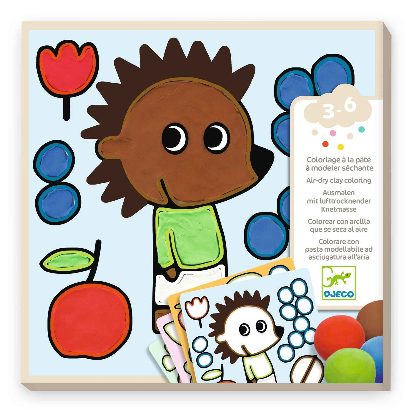 Djeco | Coloring with Air-Drying Clay Naughty Little Garden Friends