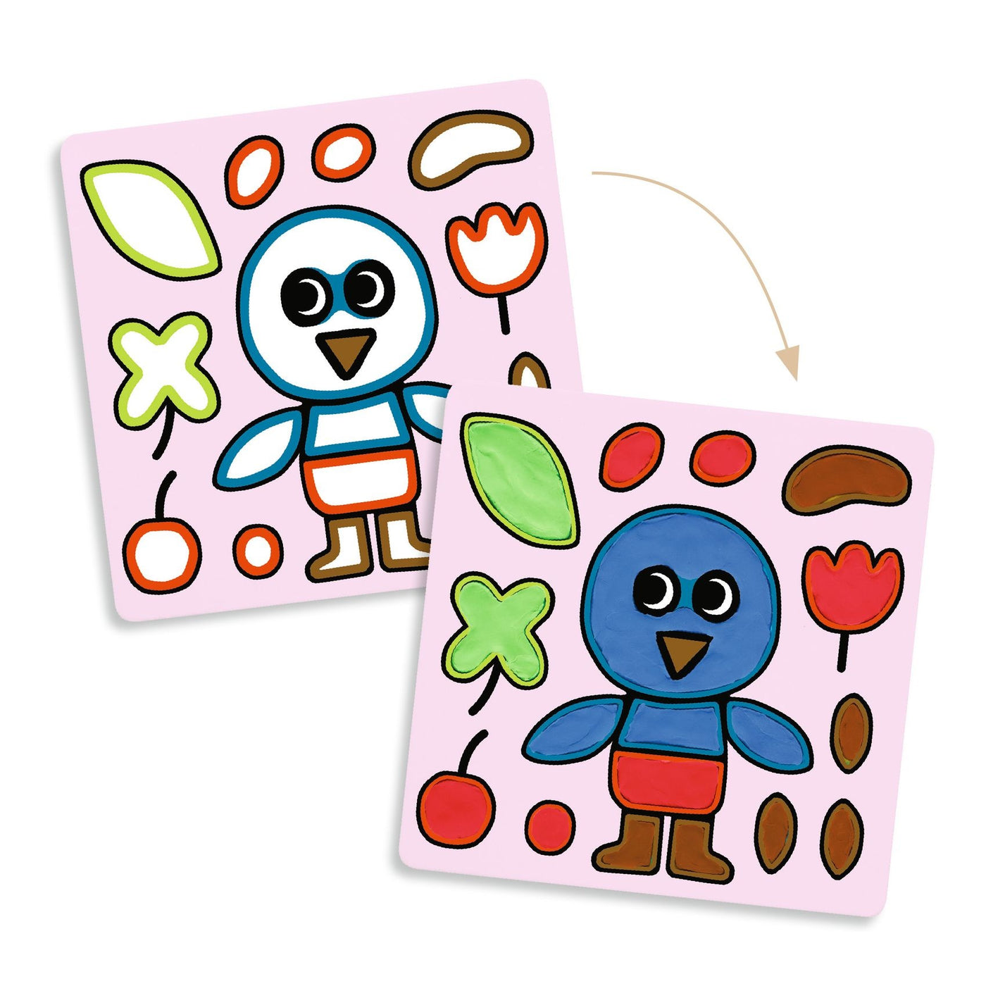 Djeco | Coloring with Air-Drying Clay Naughty Garden Friends