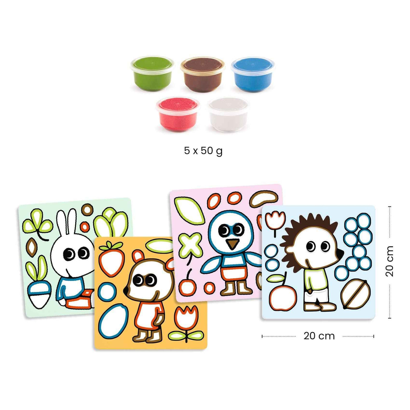 Djeco | Coloring with Air-Drying Clay: Mischievous Little Garden Friends