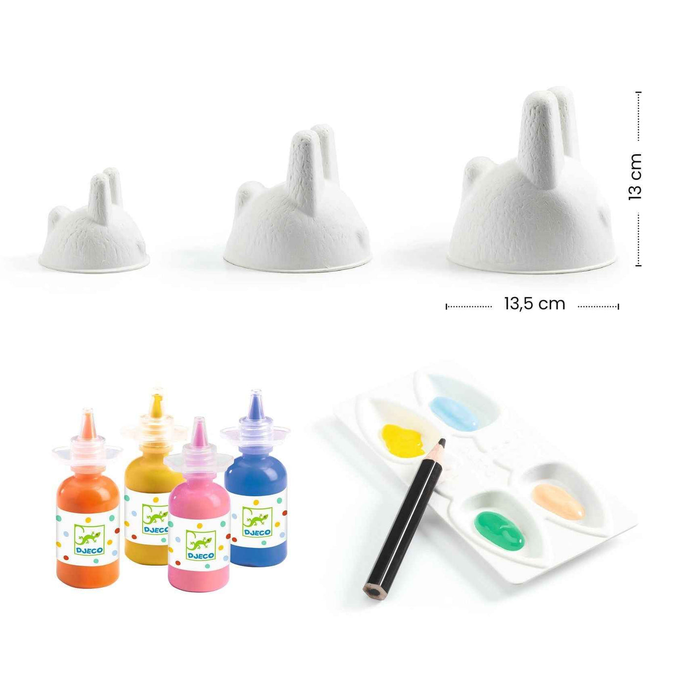 Djeco | Finger Paint Bunny Trio