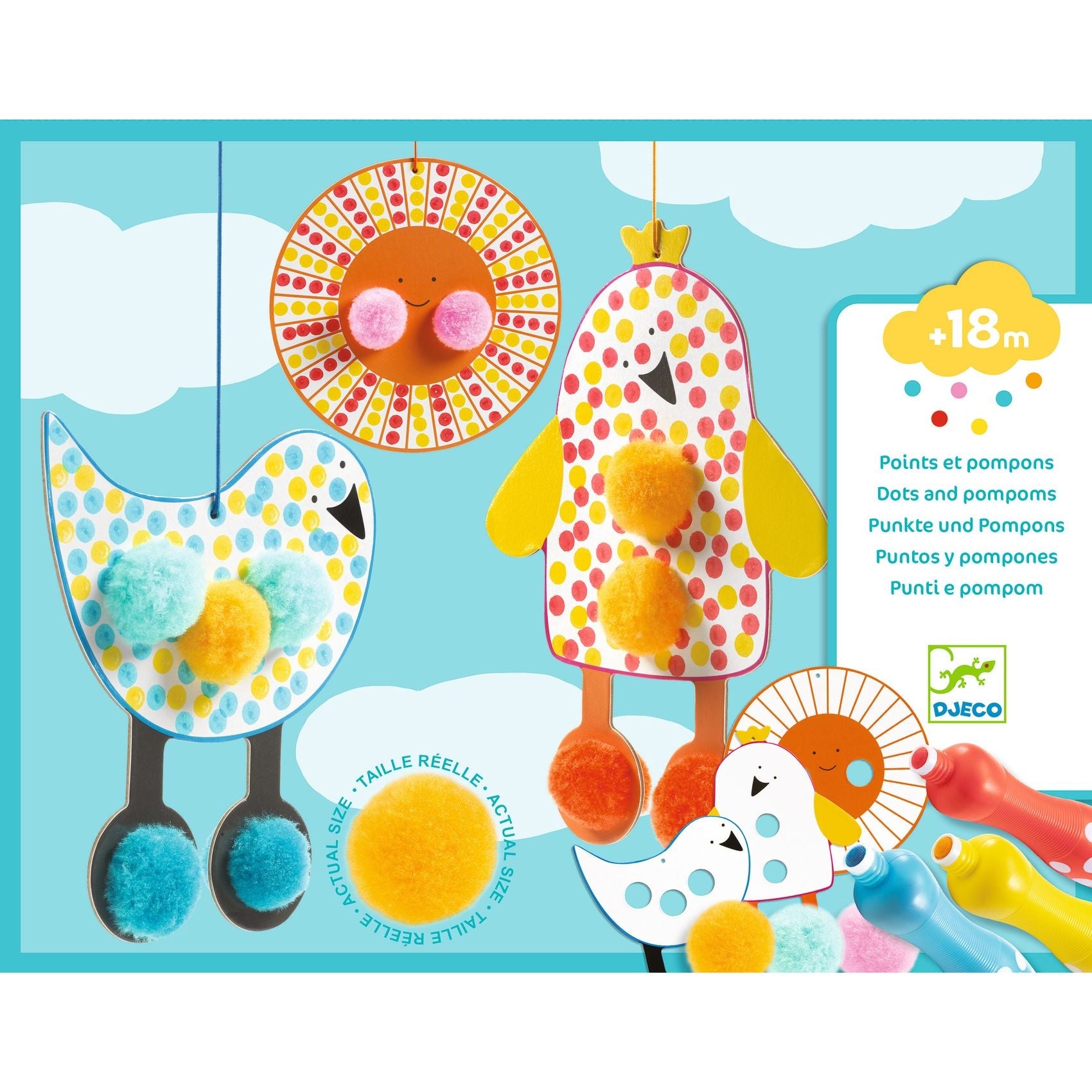 Djeco | Puntjes en Pompons  In De Lucht