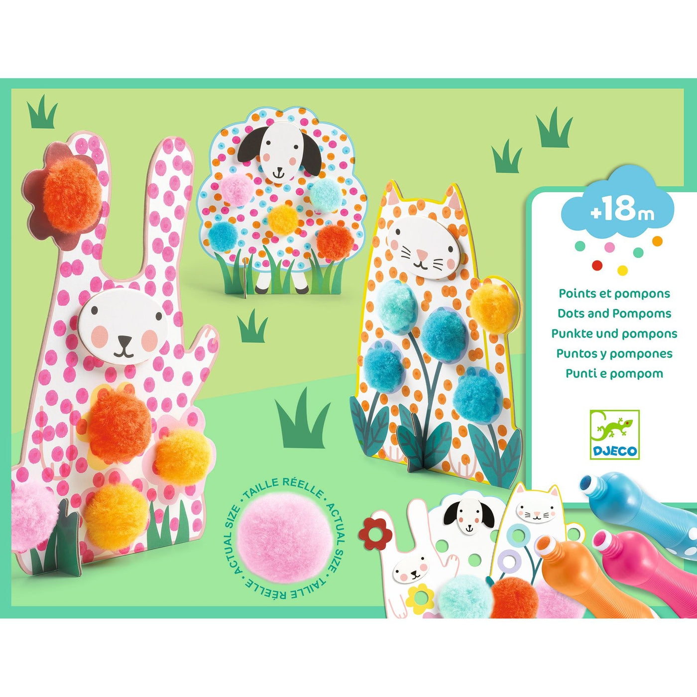 Djeco | Puntjes en Pompons In Het Gras