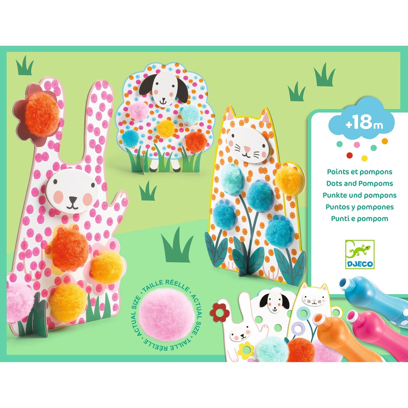 Djeco | Puntjes en Pompons In Het Gras