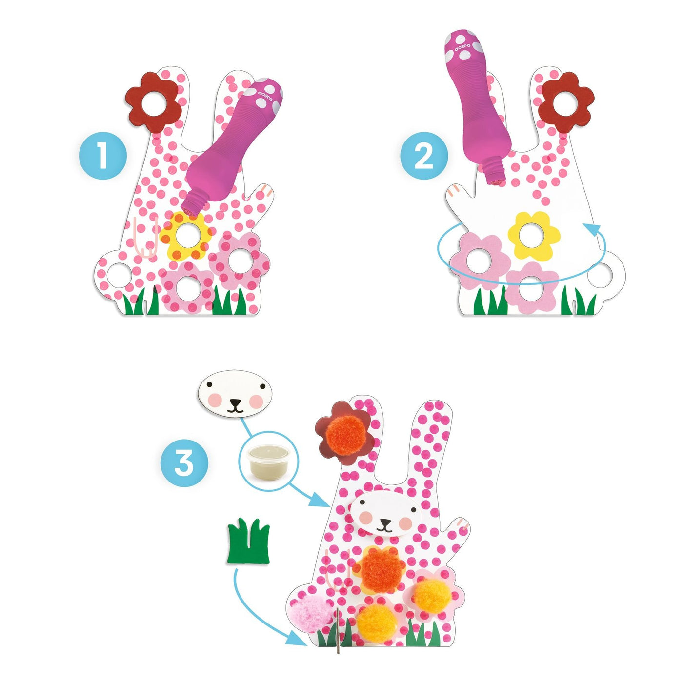 Djeco | Puntjes en Pompons In Het Gras