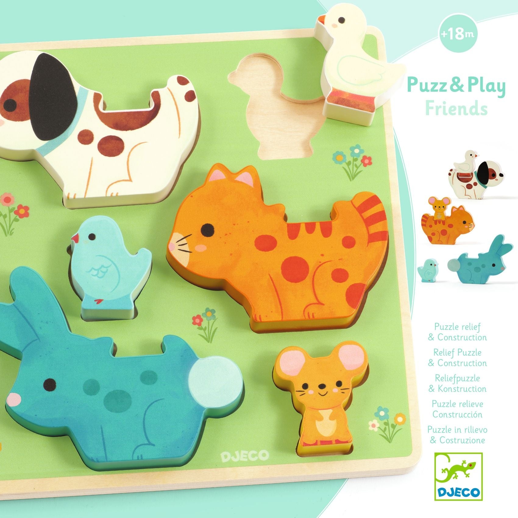 Djeco | Puzz & Play Friends Houten Puzzel