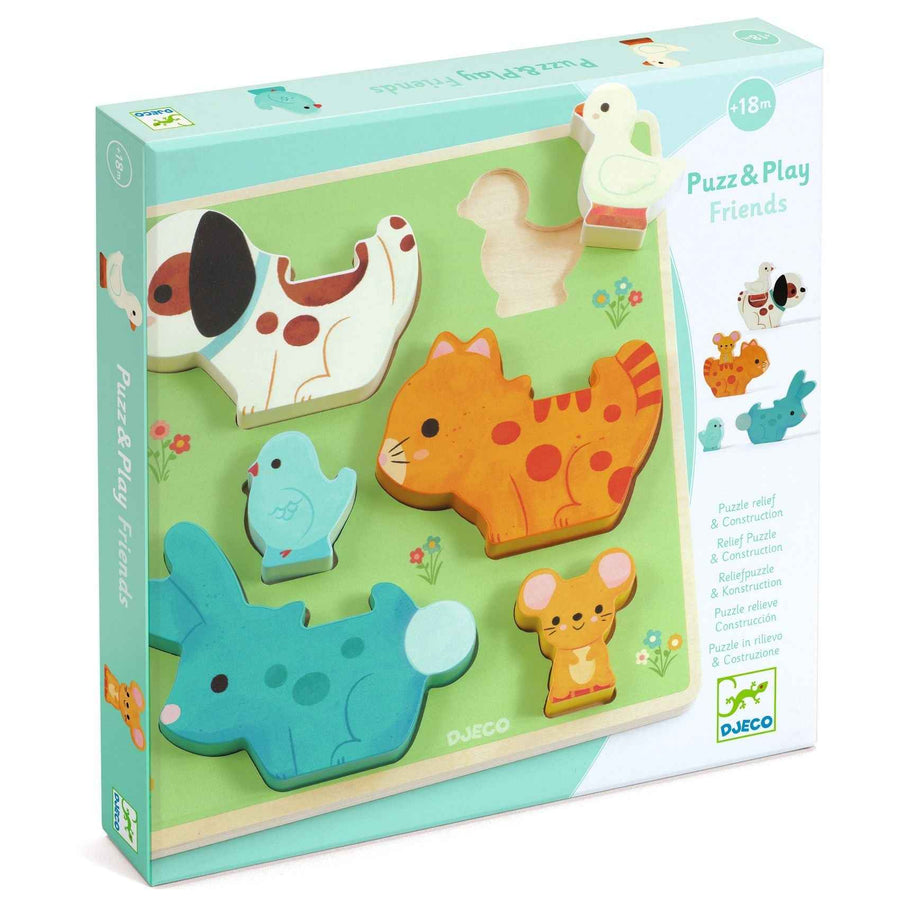 Djeco | Puzz & Play Friends Houten Puzzel