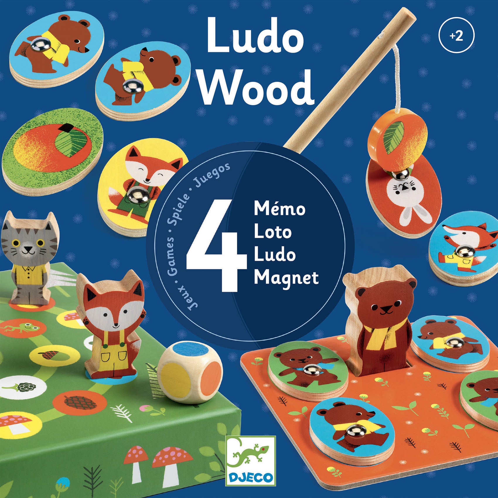 Djeco Ludo Wood gezelschapsspellen +2jr