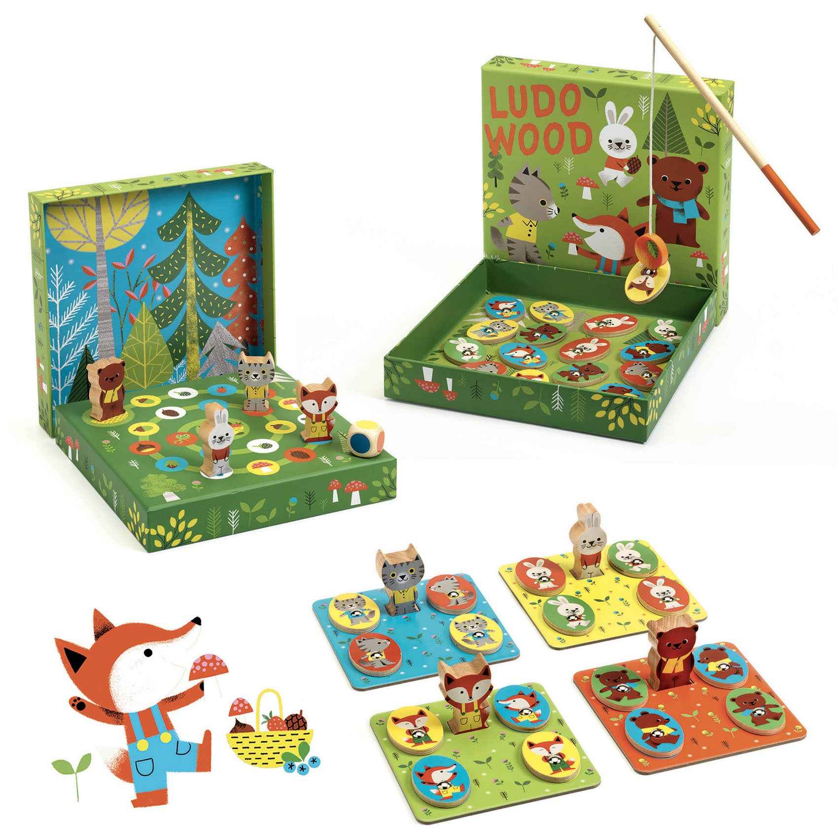 Djeco Ludo Wood gezelschapsspellen +2jr