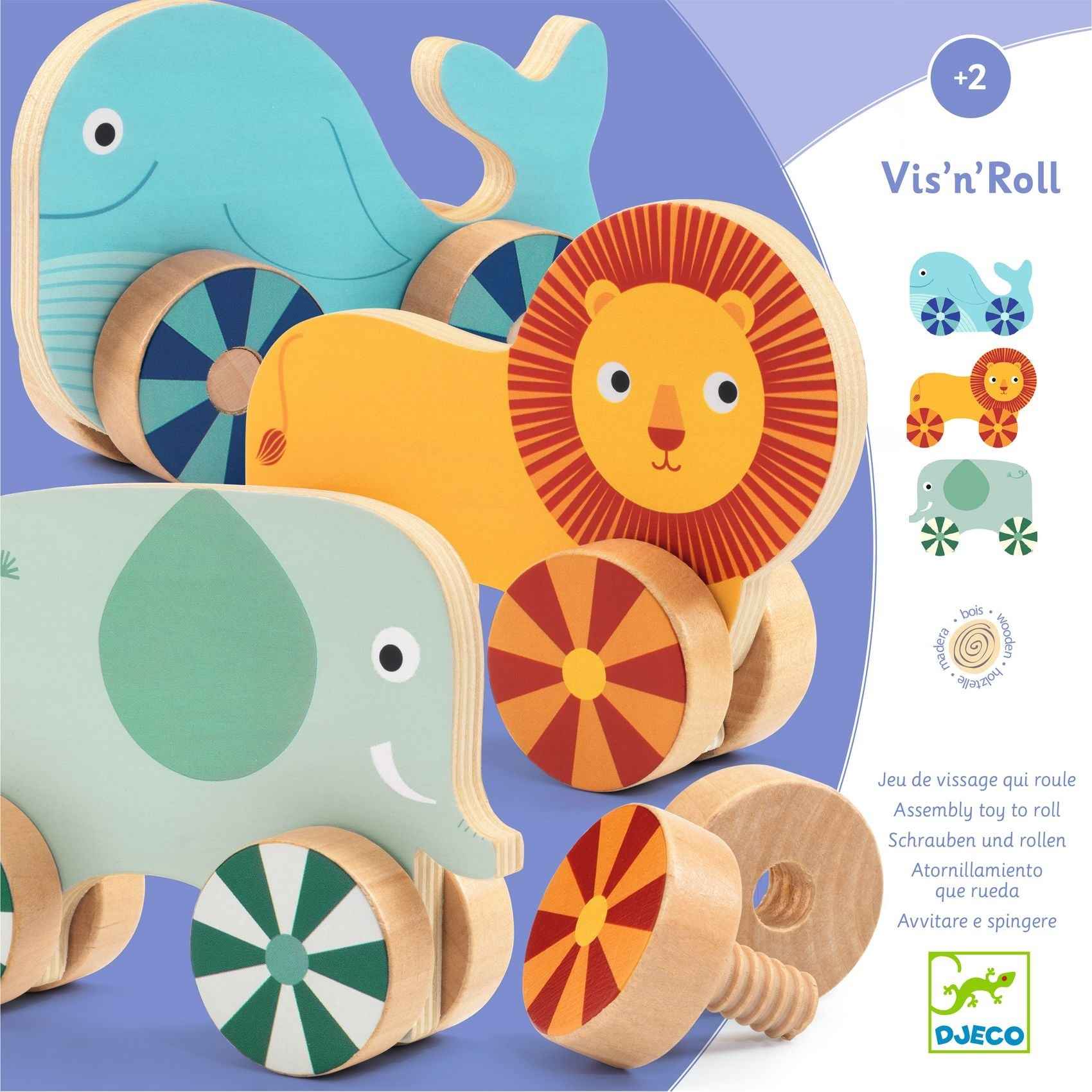 Djeco | Vis'n'roll - Rolling Toy Building Set