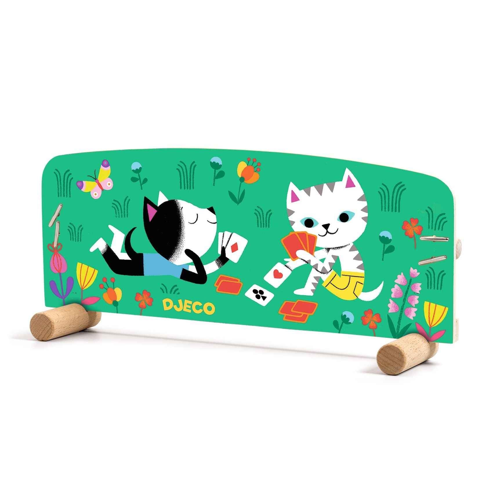 Djeco wooden playing card holder