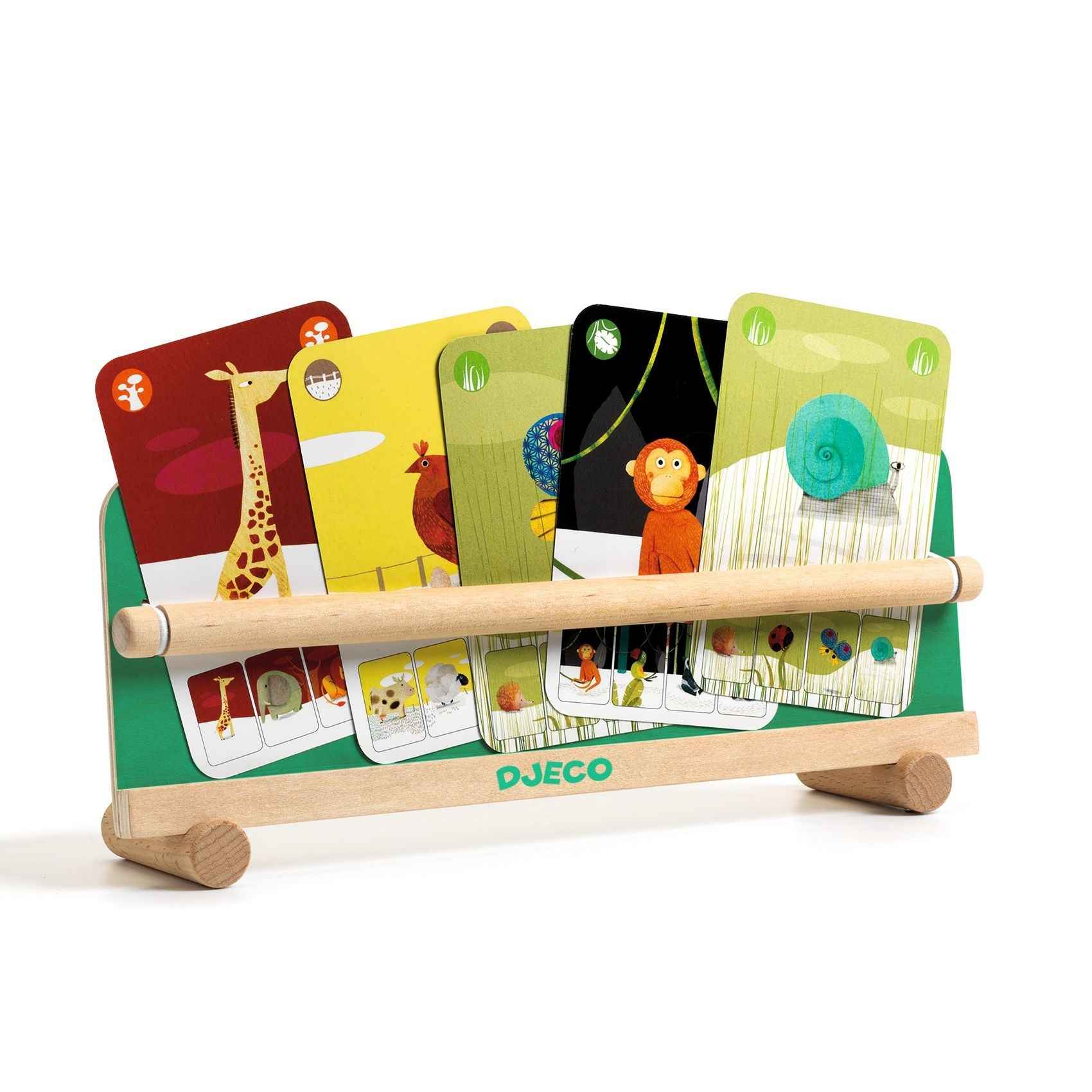 Djeco wooden playing card holder