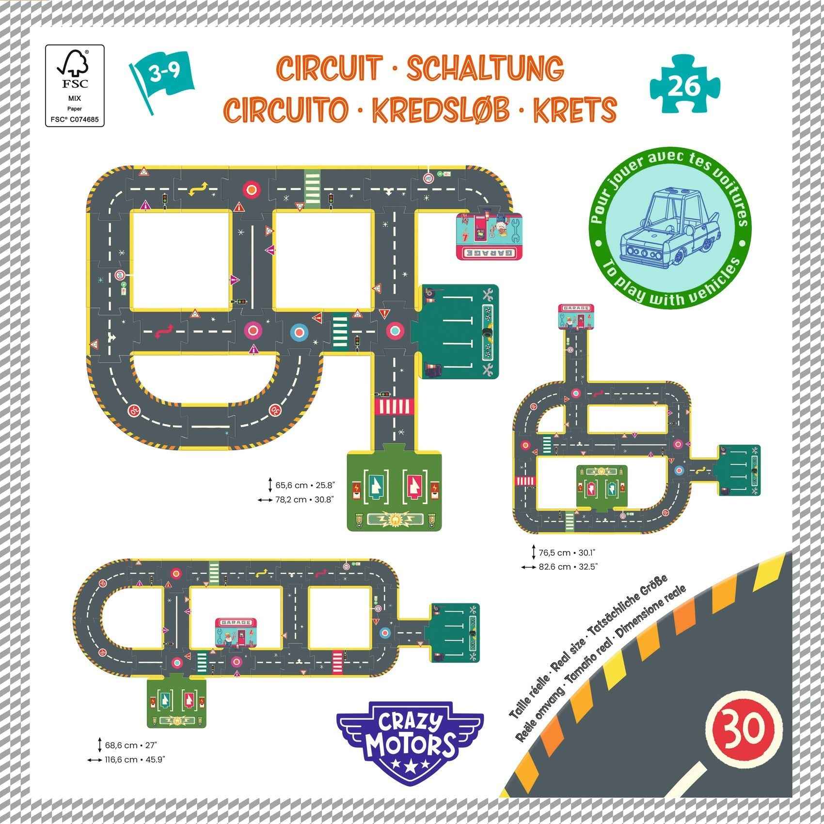 Djeco | Crazy Motors Circuitpuzzel 26 Stuks