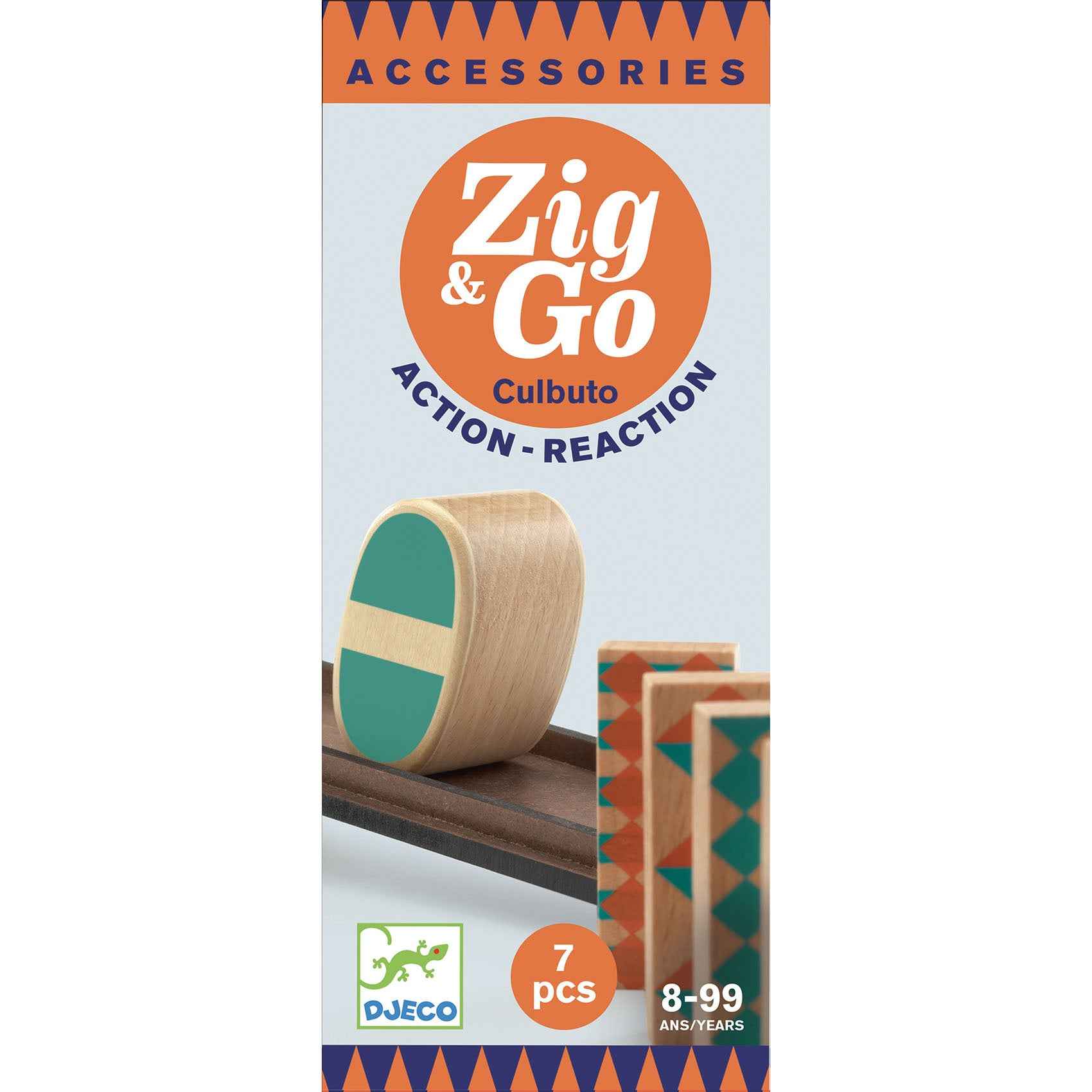 Djeco Zig & Go Chain Reaction Culbuto 7-Piece Game