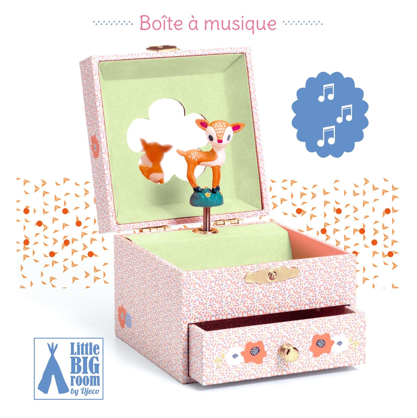 Djeco mini juwelendoos muziekdoosje Bambi