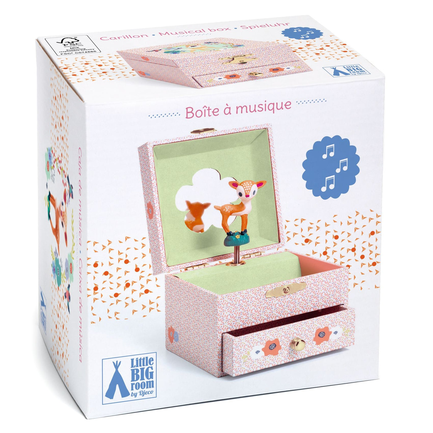 Djeco mini juwelendoos muziekdoosje Bambi