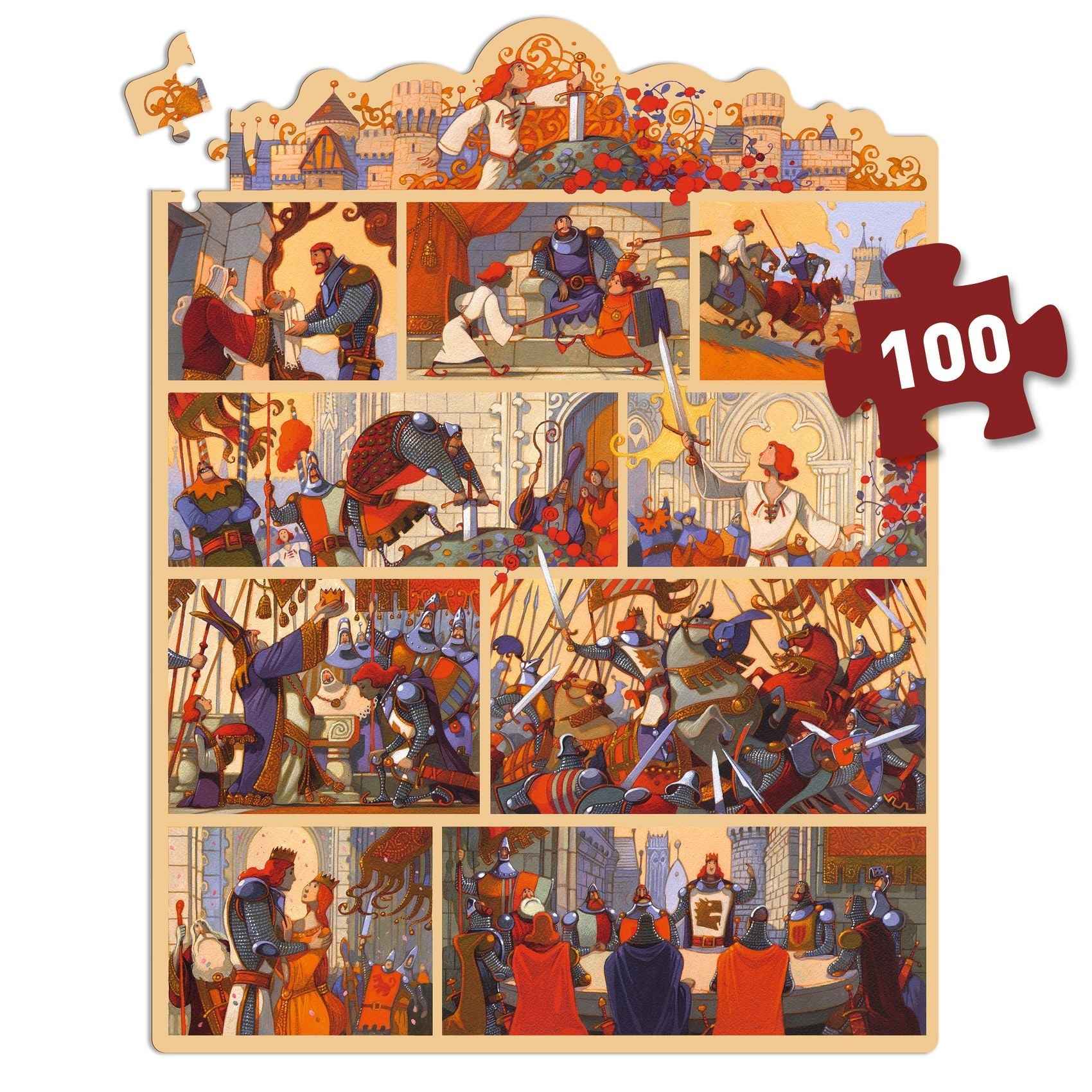 Djeco | King Arthur 100-Piece Puzzle