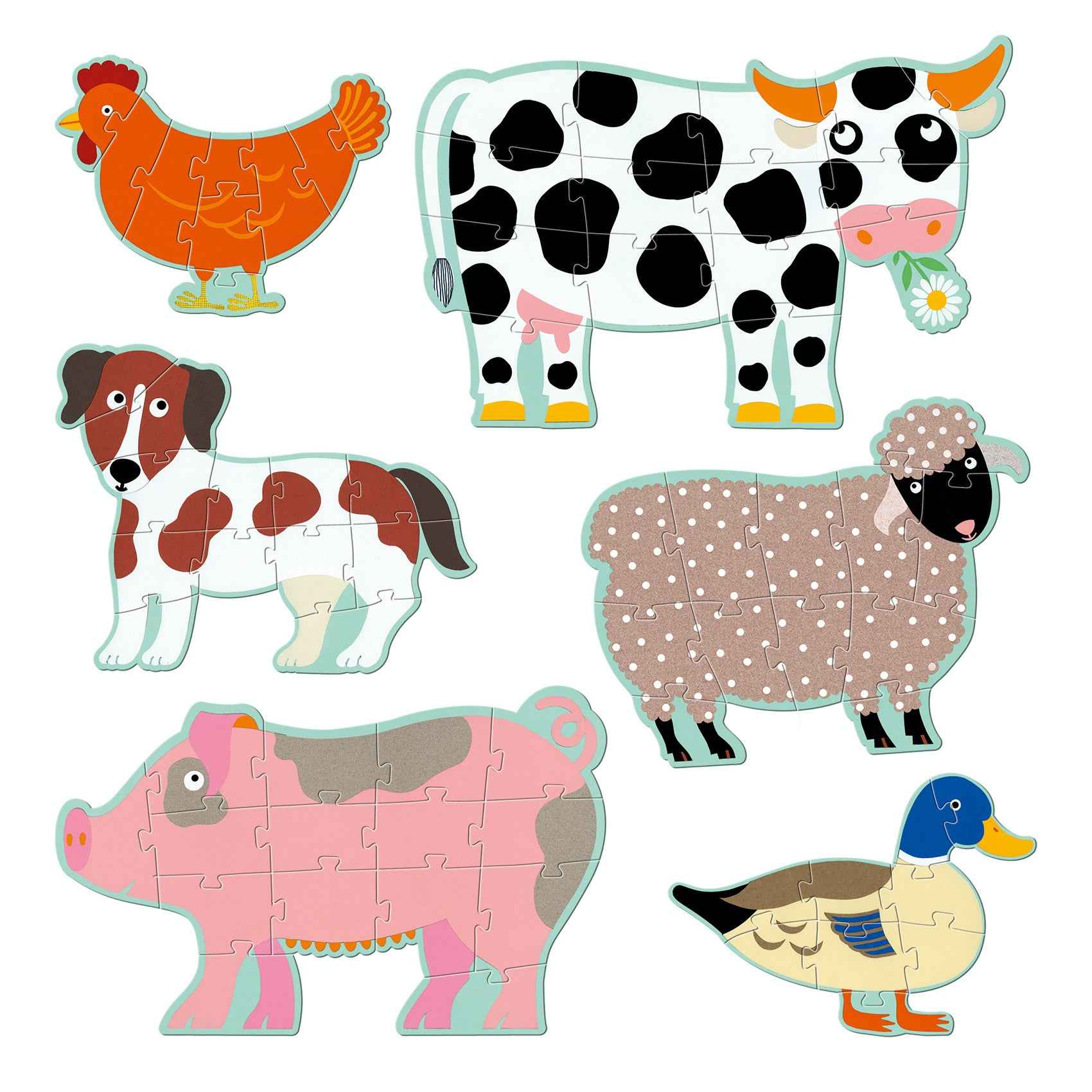 Djeco Jumbo Puzzle Honoré and Friends 9-12-15st