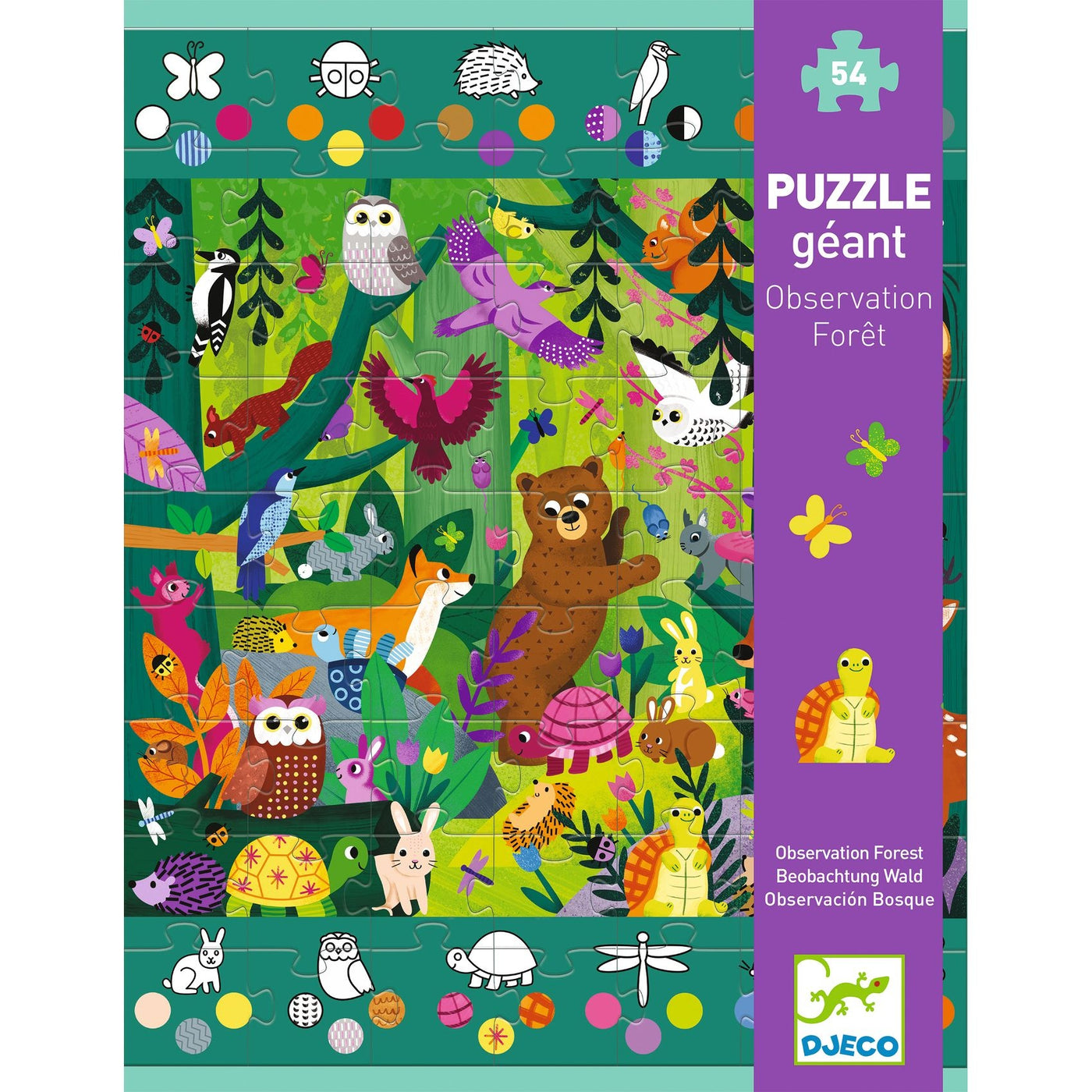 Djeco observatie puzzel bos +4jr 54 stukjes