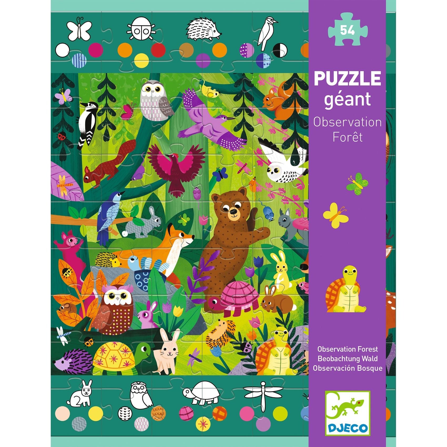 Djeco observatie puzzel bos +4jr 54 stukjes