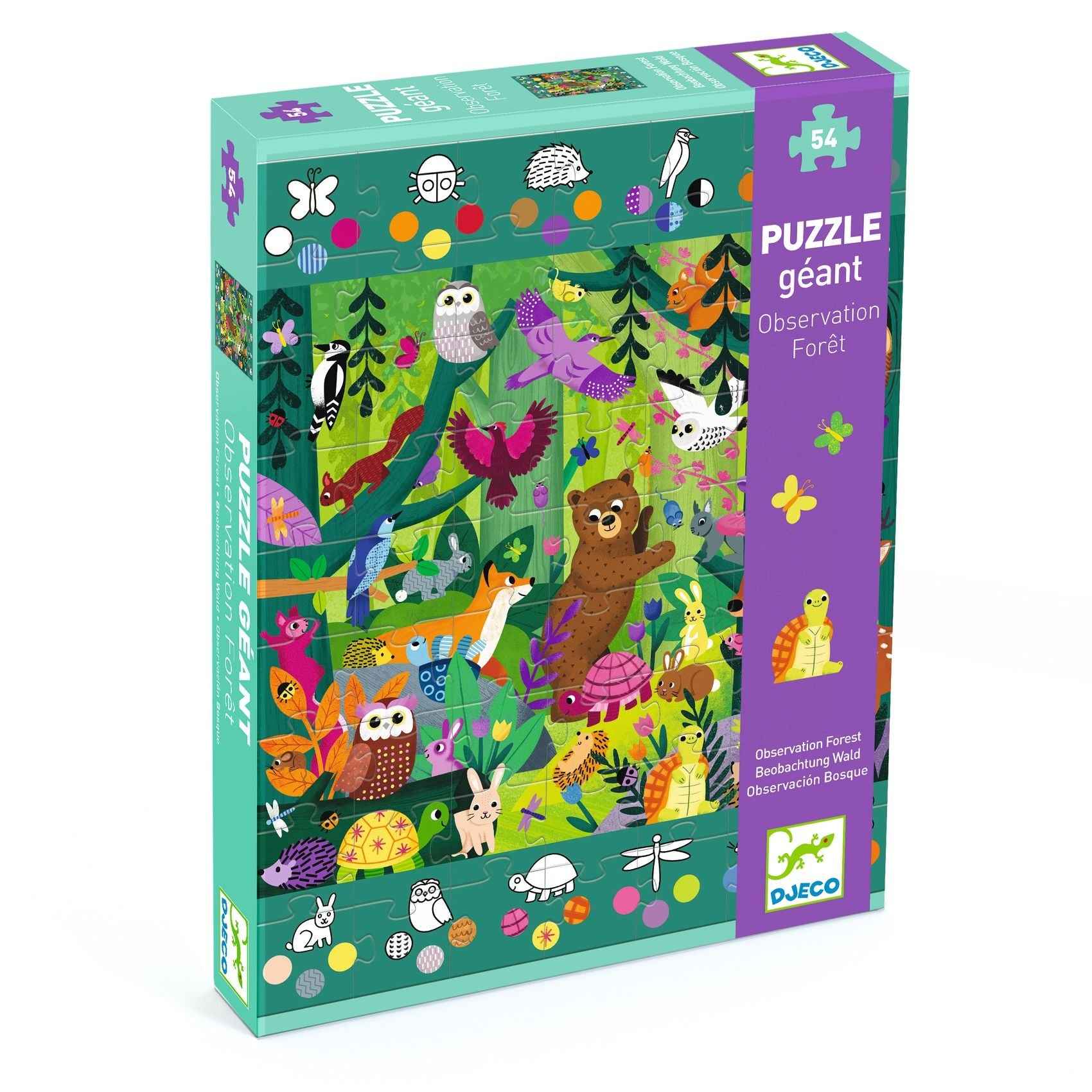 Djeco observatie puzzel bos +4jr 54 stukjes
