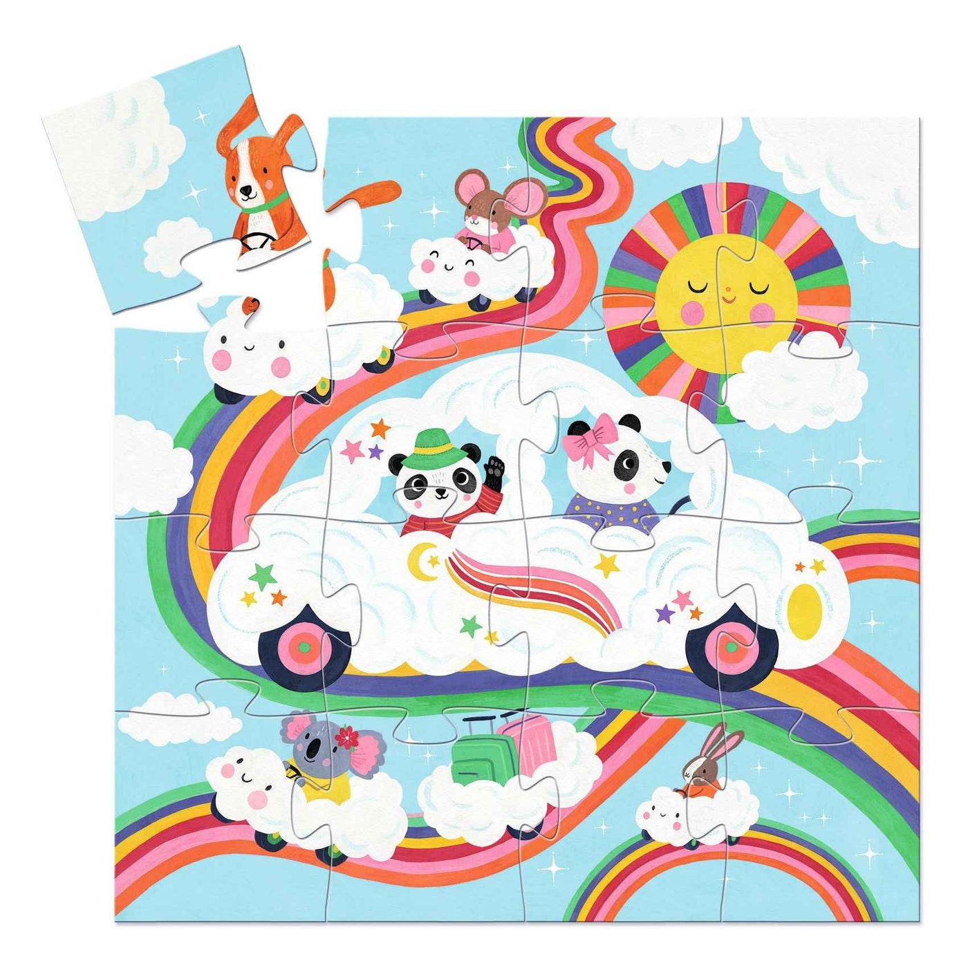 Djeco | Cloud Car Puzzle 16 Pieces