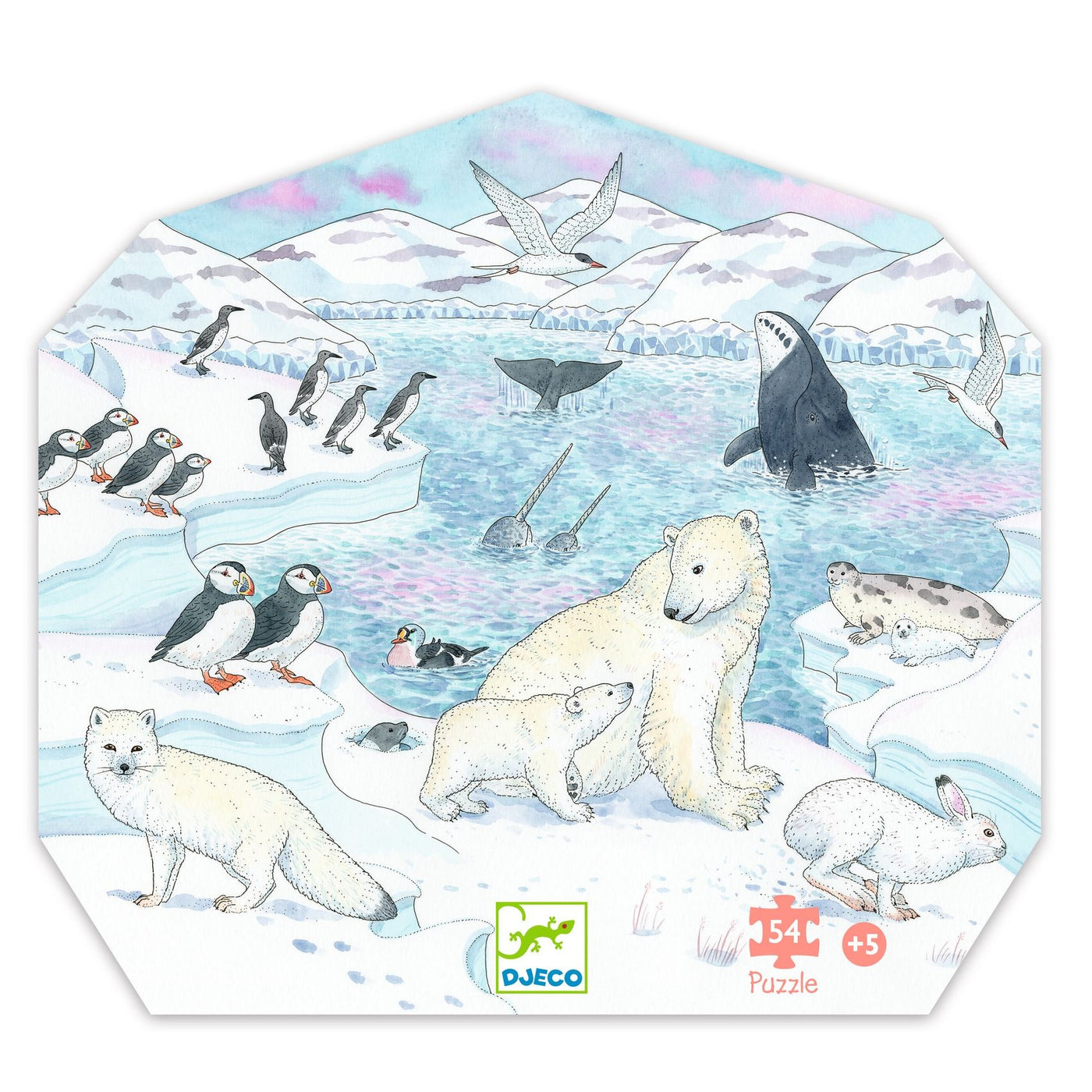 Djeco | Puzzel Zachte Poolwereld 54 Stuks