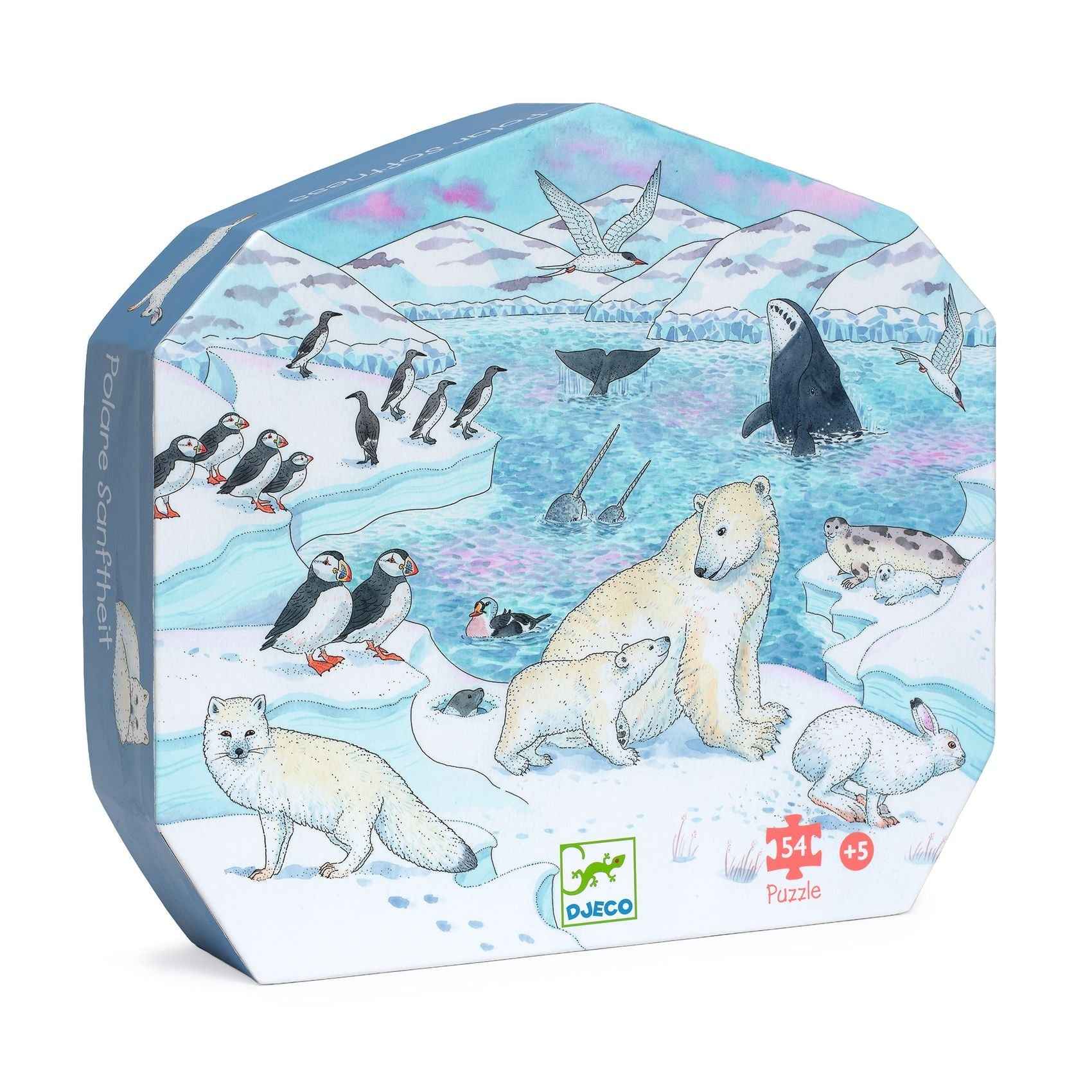 Djeco | 54-Piece Soft Polar World Puzzle