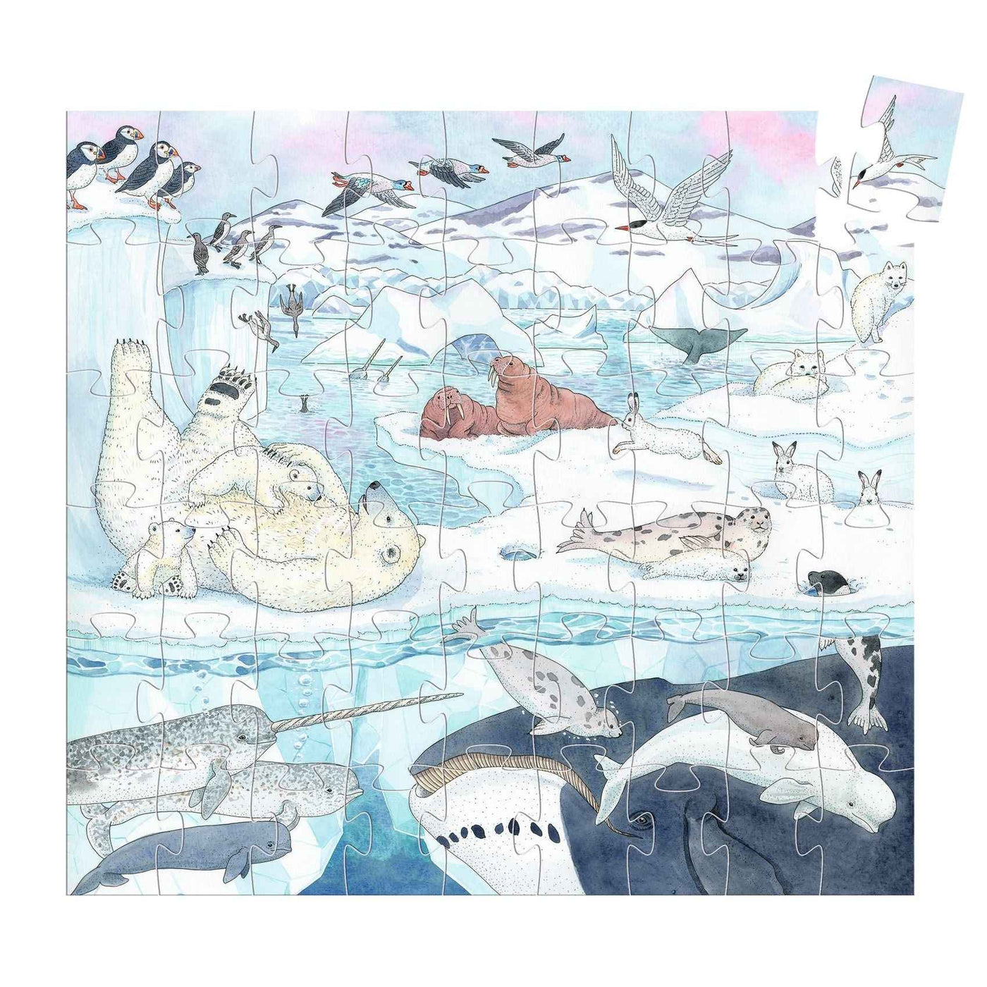 Djeco | Soft Polar World 54-Piece Puzzle