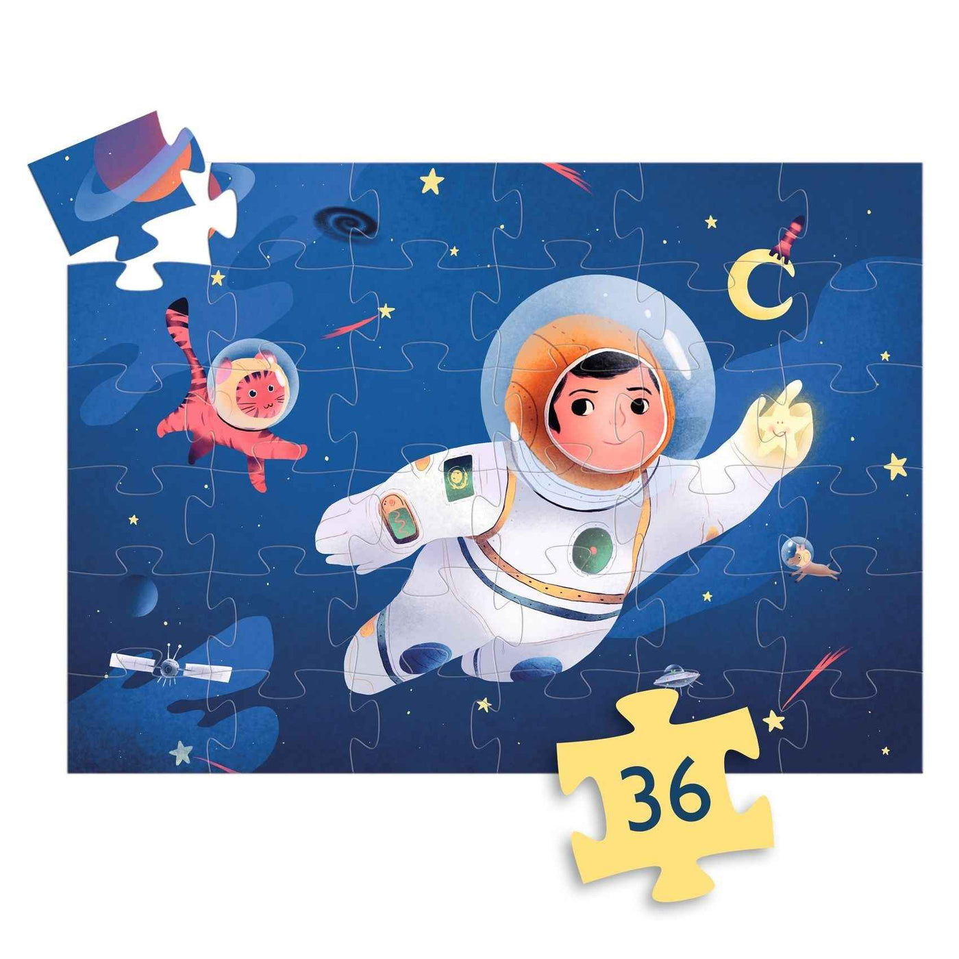 Djeco | An Astronaut on the Moon 36-Piece Puzzle
