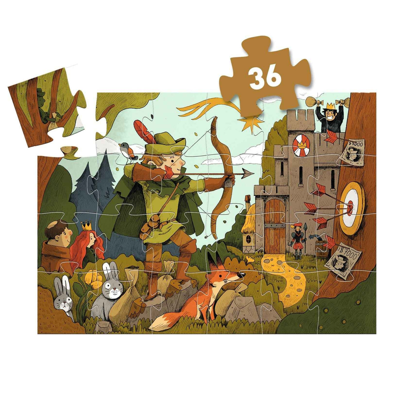 Djeco | Puzzel Robin Hood 36 Stuks