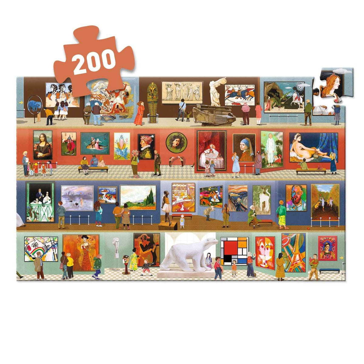 Djeco | In the Museum 200-Piece Puzzle + Mini Book