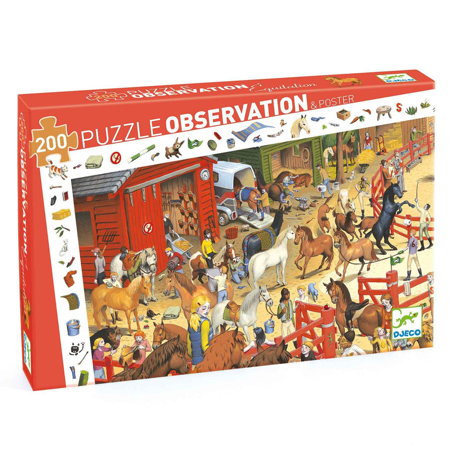 Djeco | Puzzel Paardrijden - 200 Stukjes