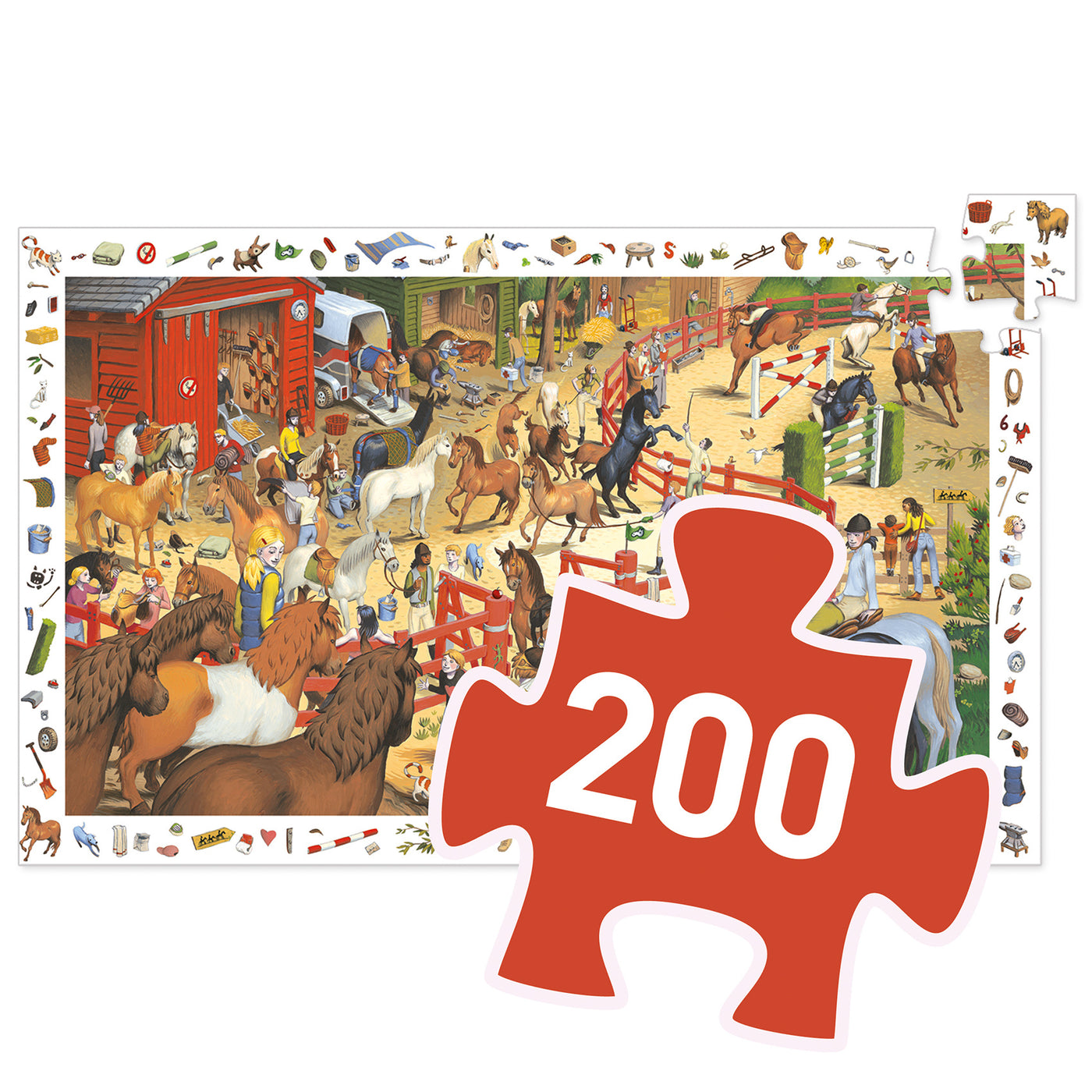 Djeco | Puzzel Paardrijden - 200 Stukjes