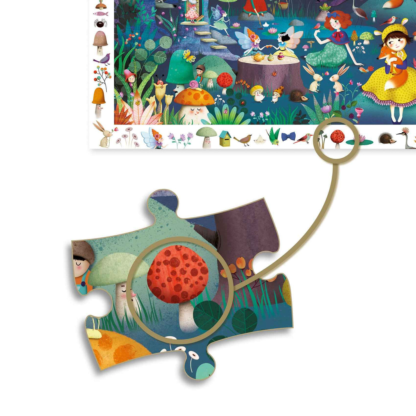Djeco Observation Puzzle Enchanted Forest +5 Years 100 Pieces