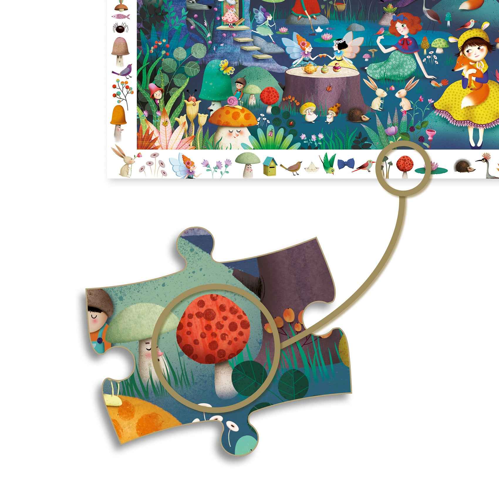 Djeco Observation Puzzle Enchanted Forest +5 Years 100 Pieces