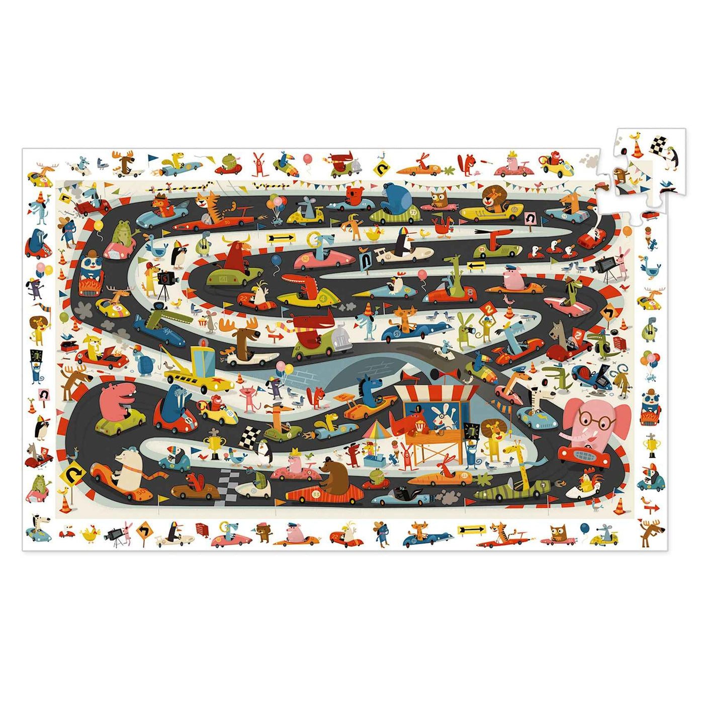Djeco | Observation Puzzle Autorally - 54 Pieces
