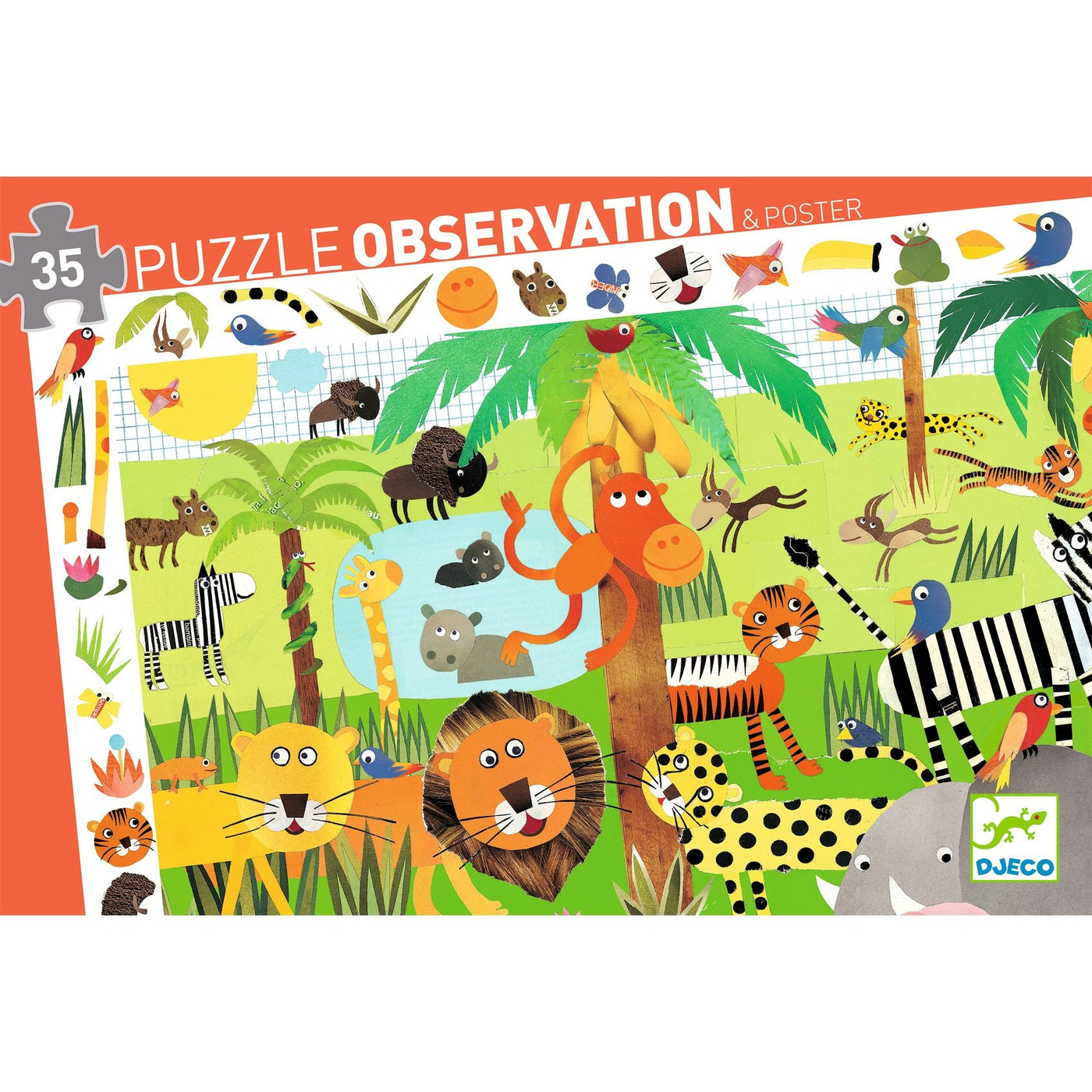 Djeco observatie puzzel Jungle +3jr 35st